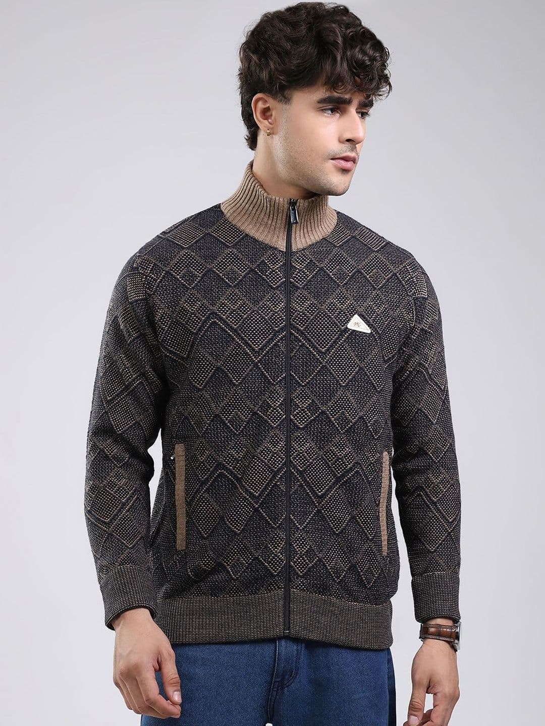 Monte Carlo Men Woollen Puffer Jacket - view 1