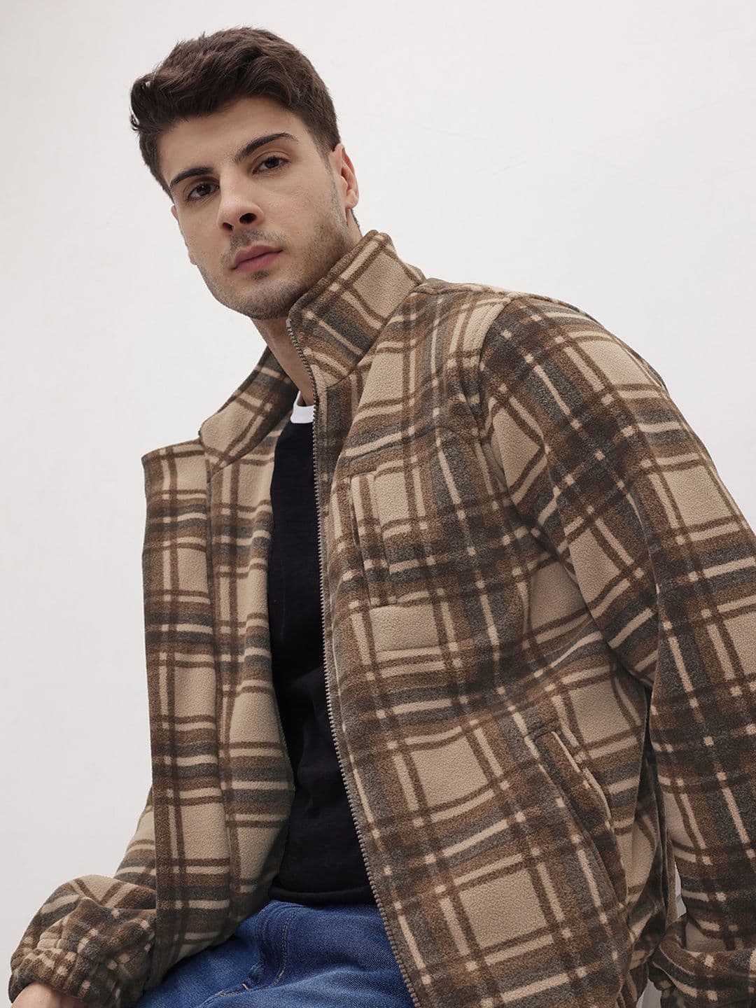The Roadster Life Co. Checked Fleece Tailored jacket - view 1