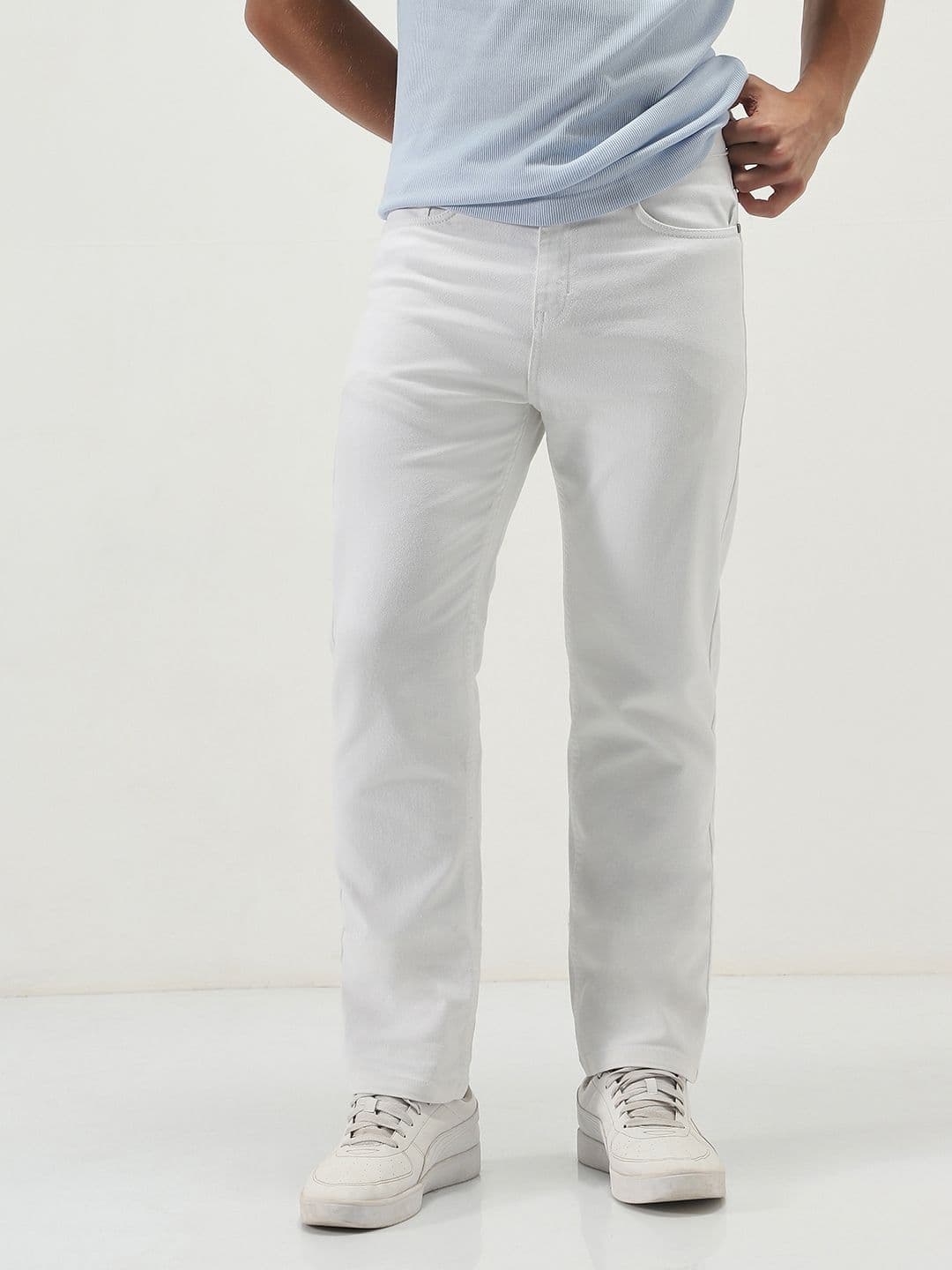 Urbano Fashion Men Straight Fit Mid-Rise Stretchable Jeans - view 1