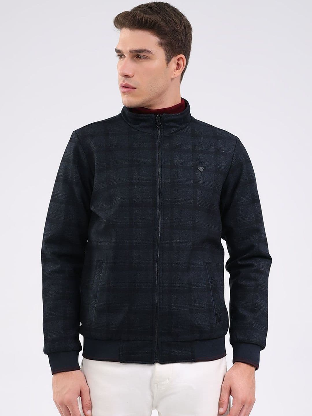 Monte Carlo Men Checked Bomber Jacket - view 1