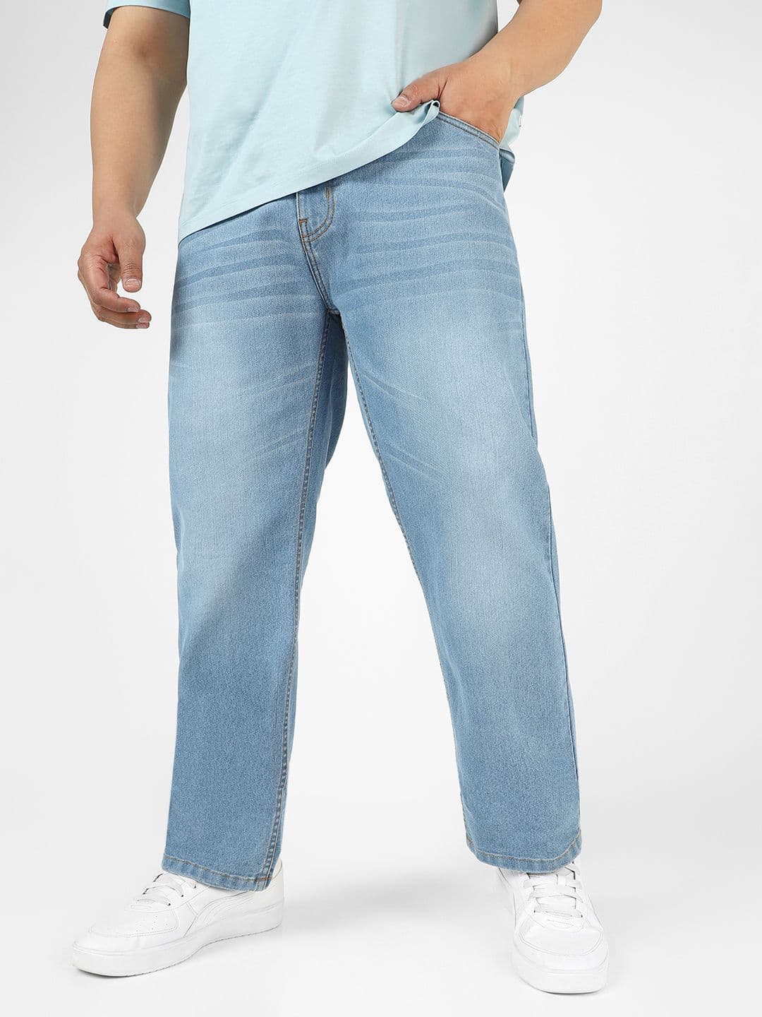 Urbano Plus Men Regular Fit Stretchable Washed Jeans - view 1