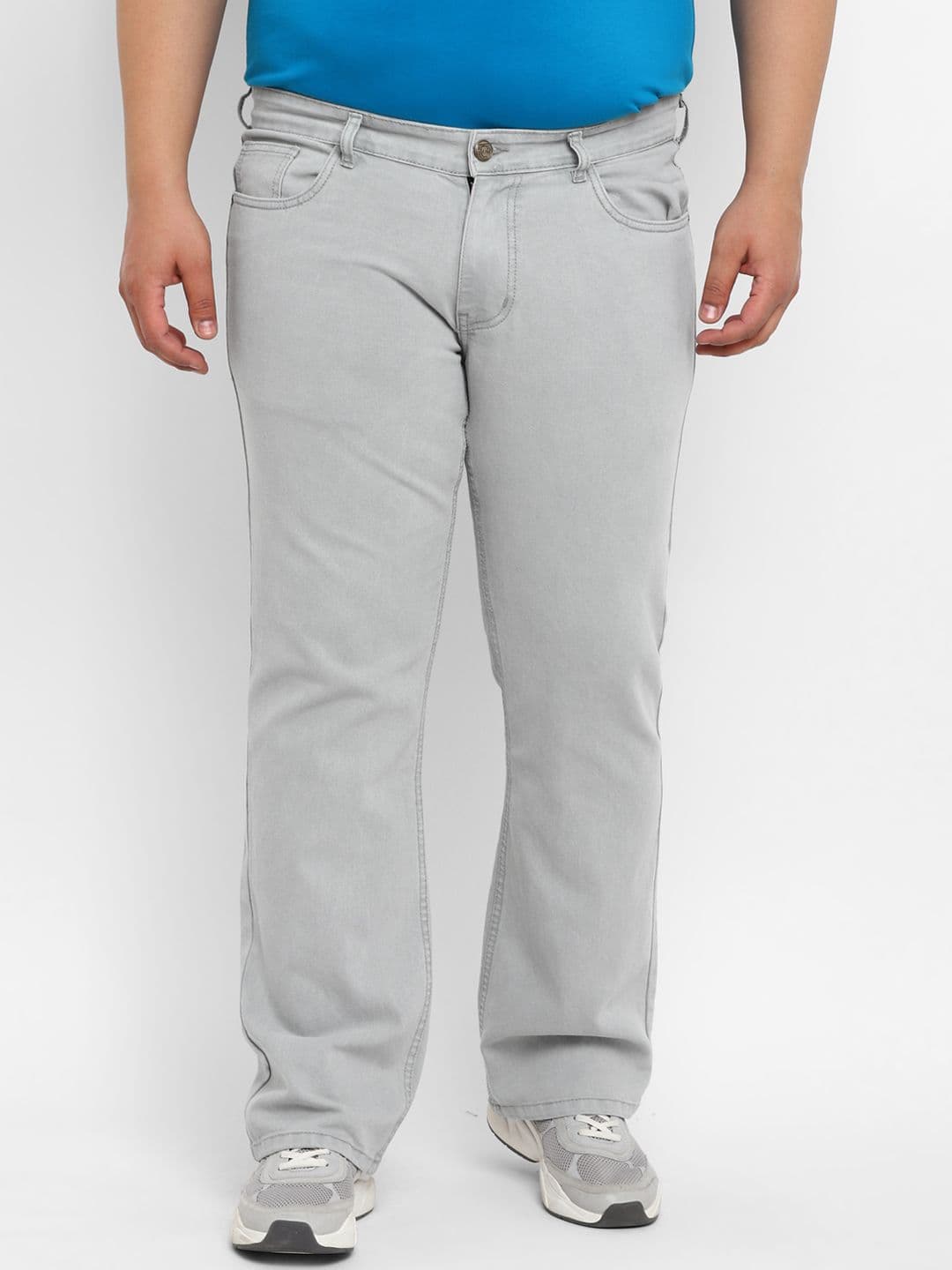 Urbano Plus Men Mid-Rise Clean Look Stretchable Bootcut Jeans - view 1
