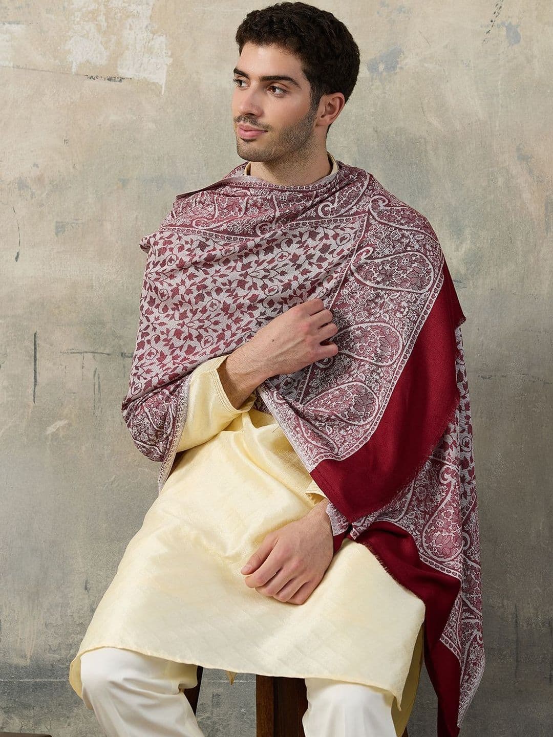 WEAVERS VILLA Men Merino Wool Mufflers - view 1
