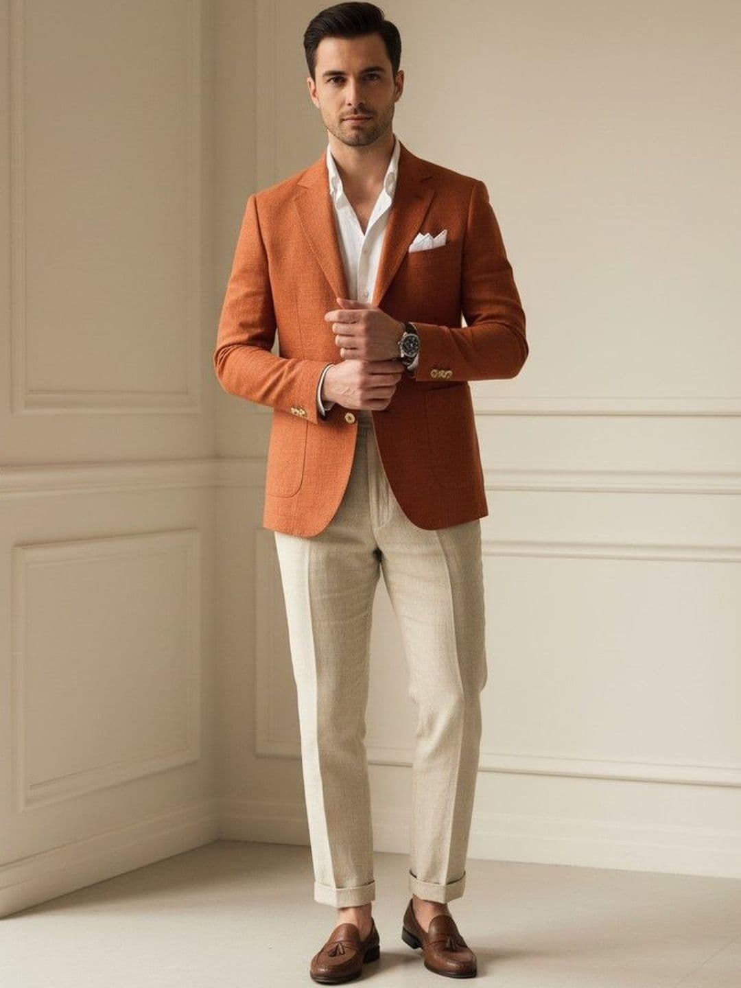 INVICTUS Notched Lapel Long Sleeves Single Breasted Blazer - view 1