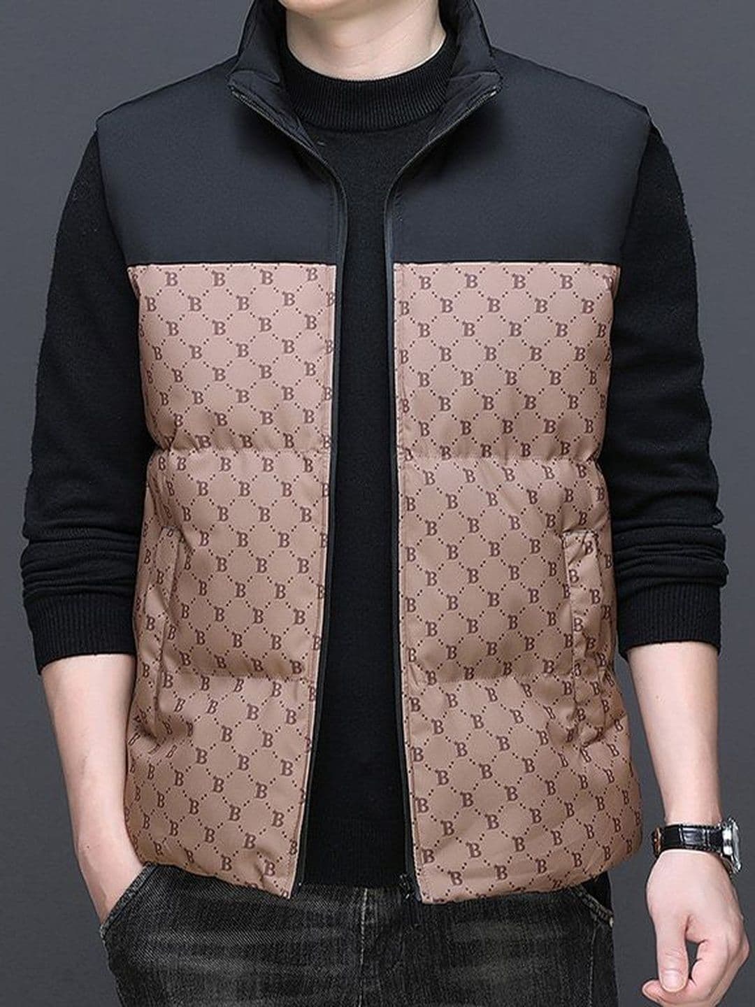 StyleCast x Revolte Men Brand Logo Puffer Vest - view 1