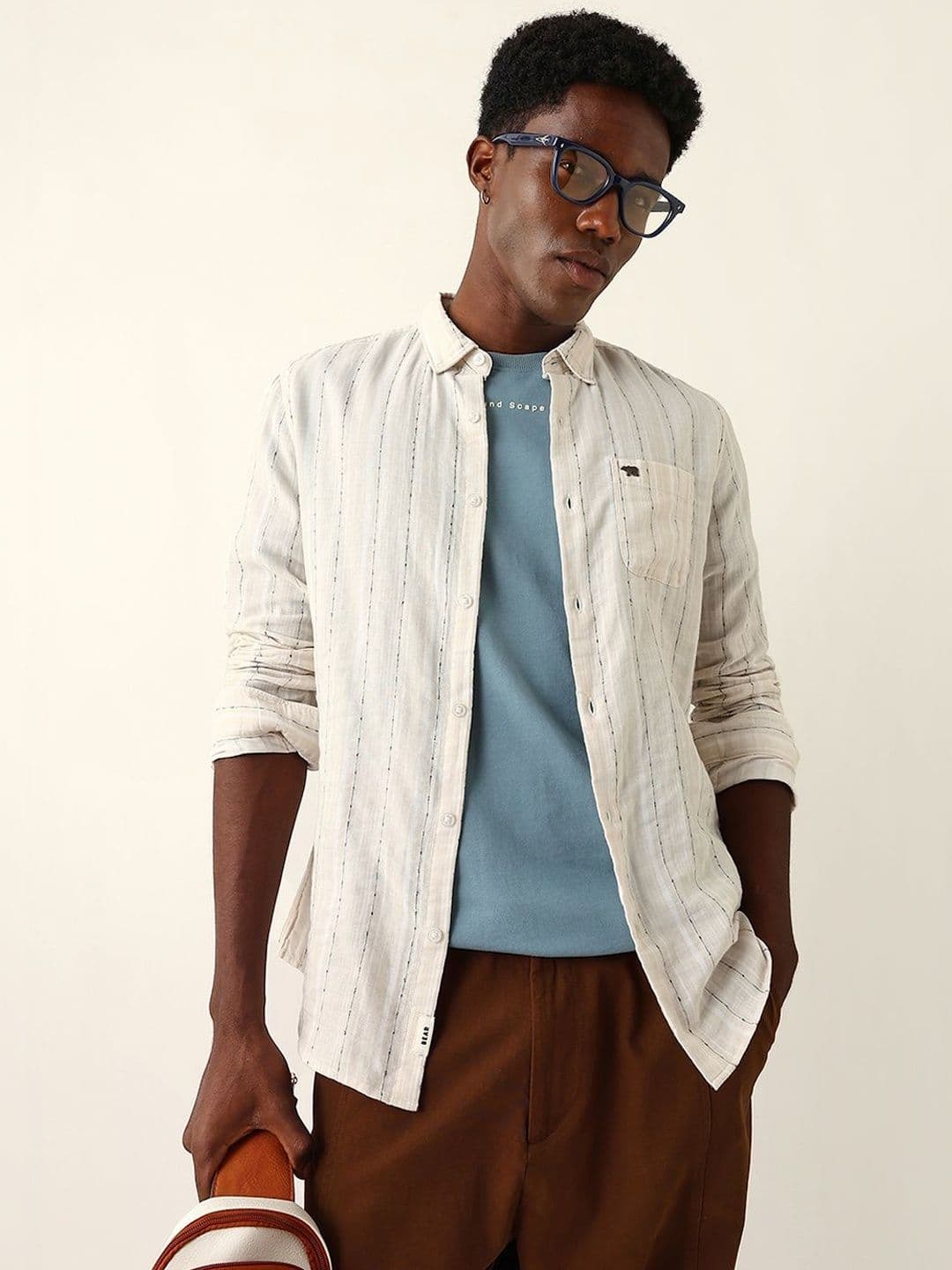 THE BEAR HOUSE Men Slim Fit Striped Casual Shirt - view 1