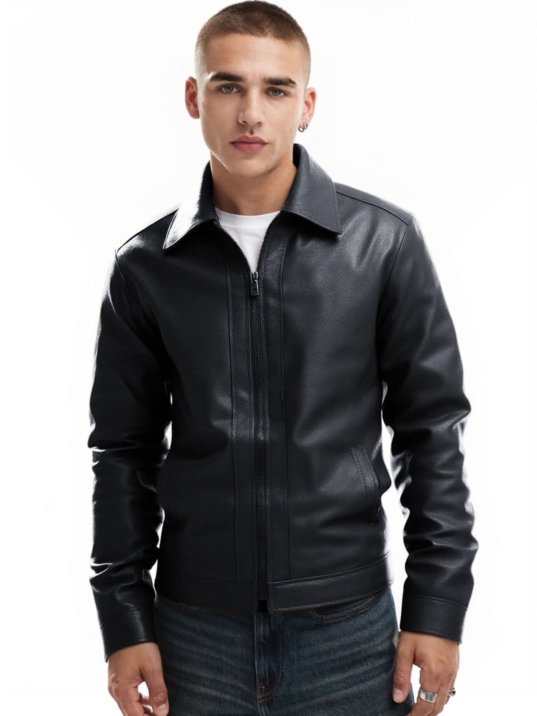 StyleCast x Revolte Men Leather Jacket - view 1