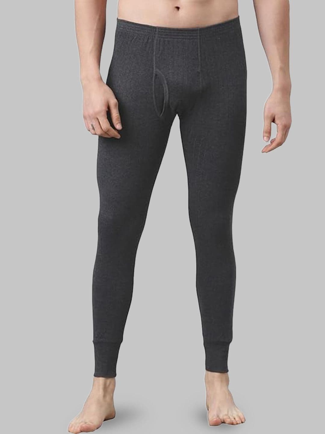MACHO Men Sporto Ribbed Mid-Rise Cotton Thermal Bottoms - view 1