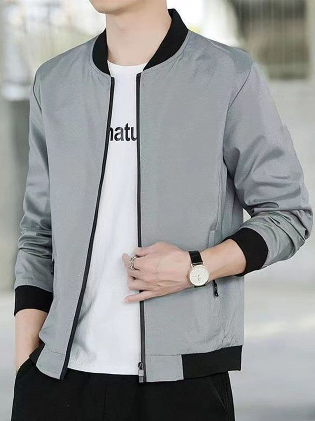 StyleCast x Revolte Men Bomber Jacket - view 1