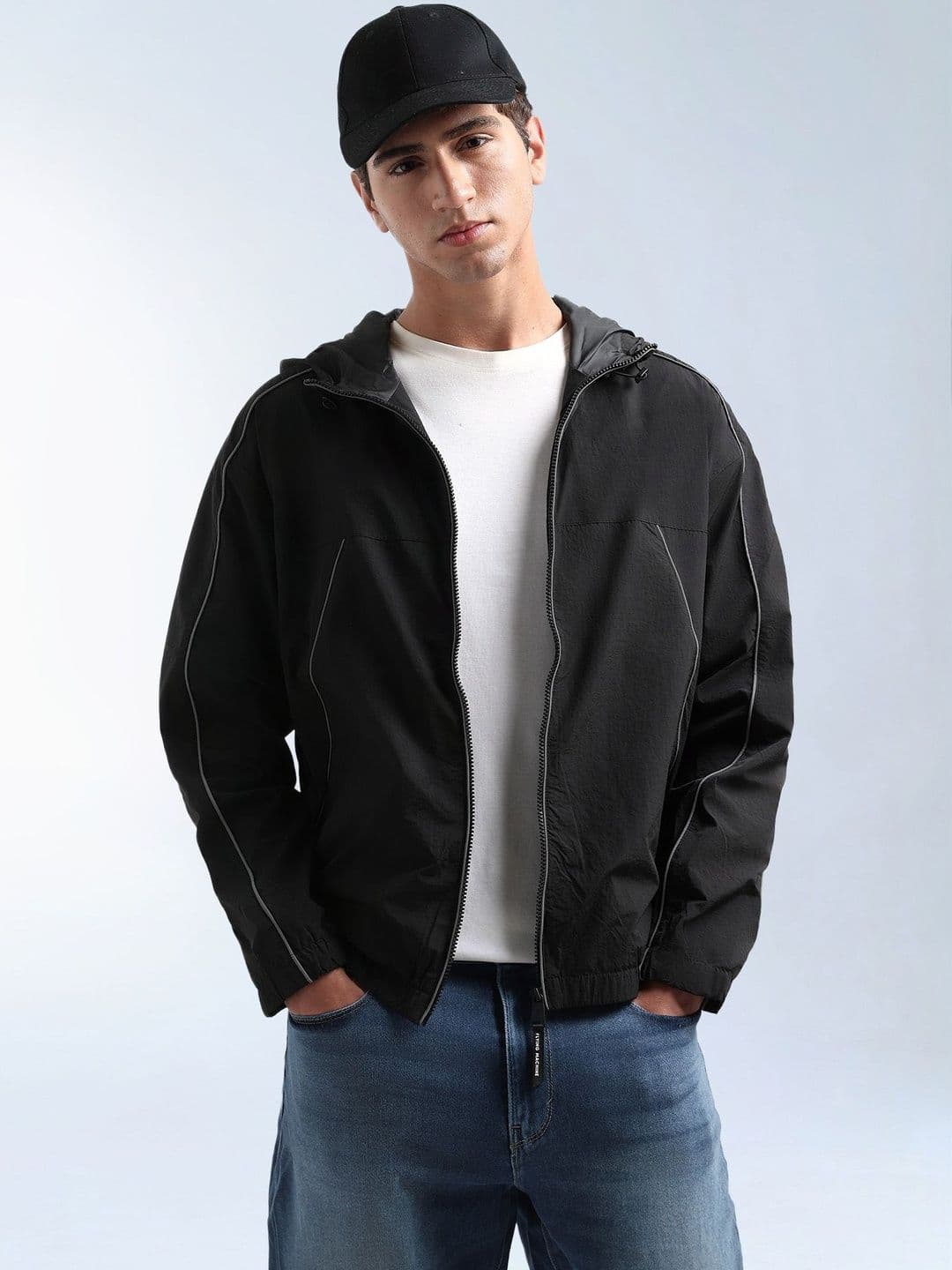 Flying Machine Hooded Lightweight Sporty Jacket - view 1