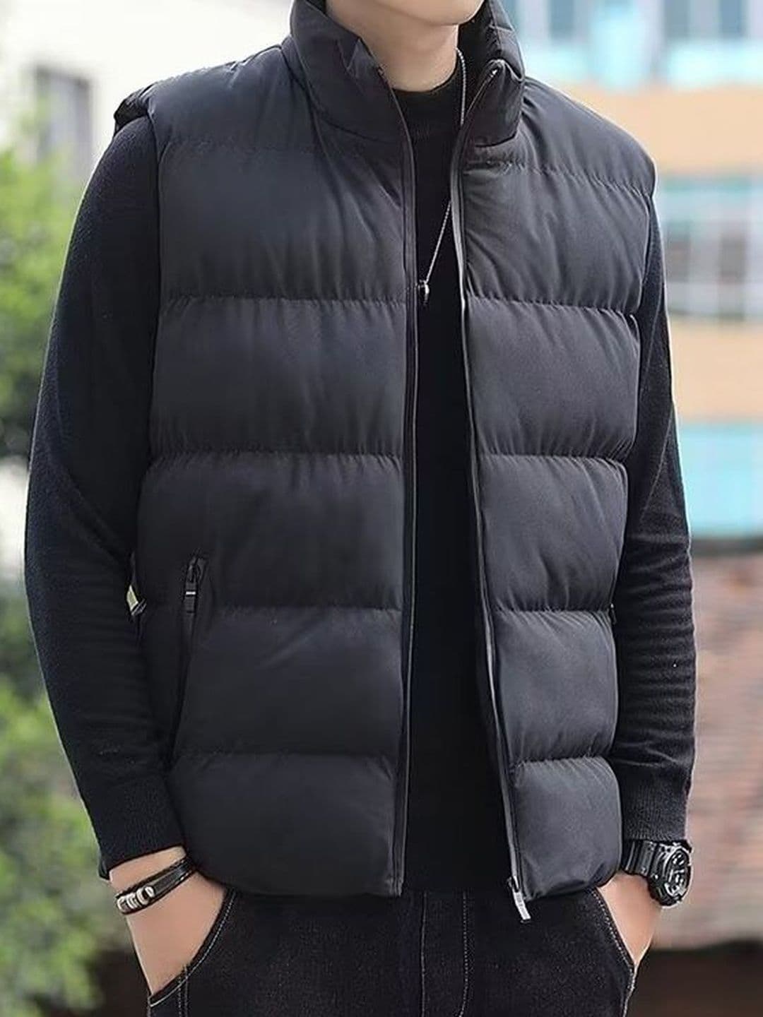 StyleCast x Revolte Men Mock Collar Puffer Jacket - view 1