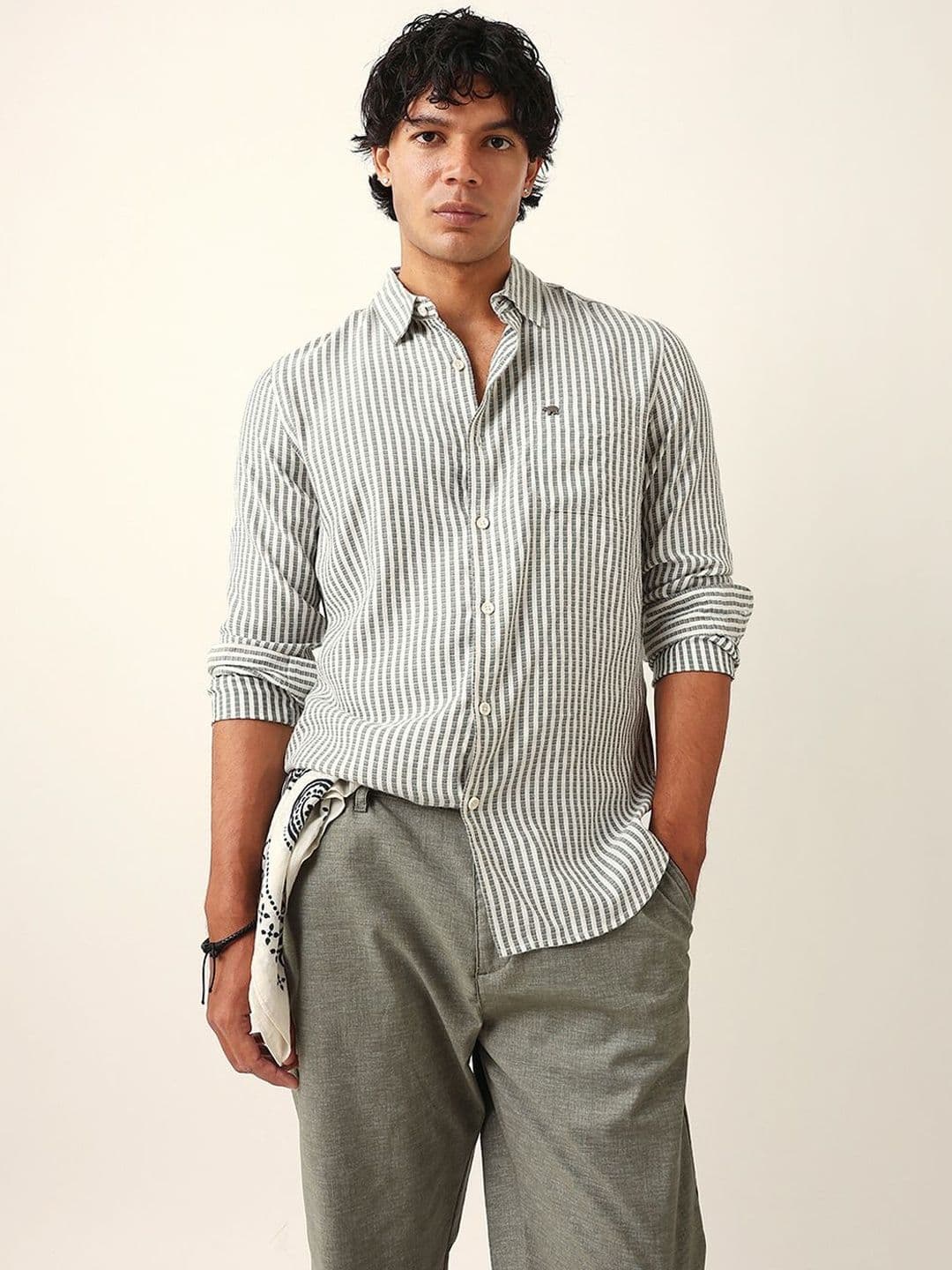 THE BEAR HOUSE Men Slim Fit Multi Stripes Striped Casual Shirt - view 1