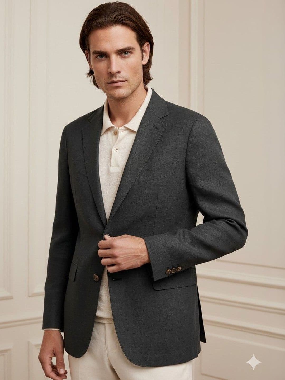 INVICTUS Notched Lapel Long Sleeves Single Breasted Blazer - view 1