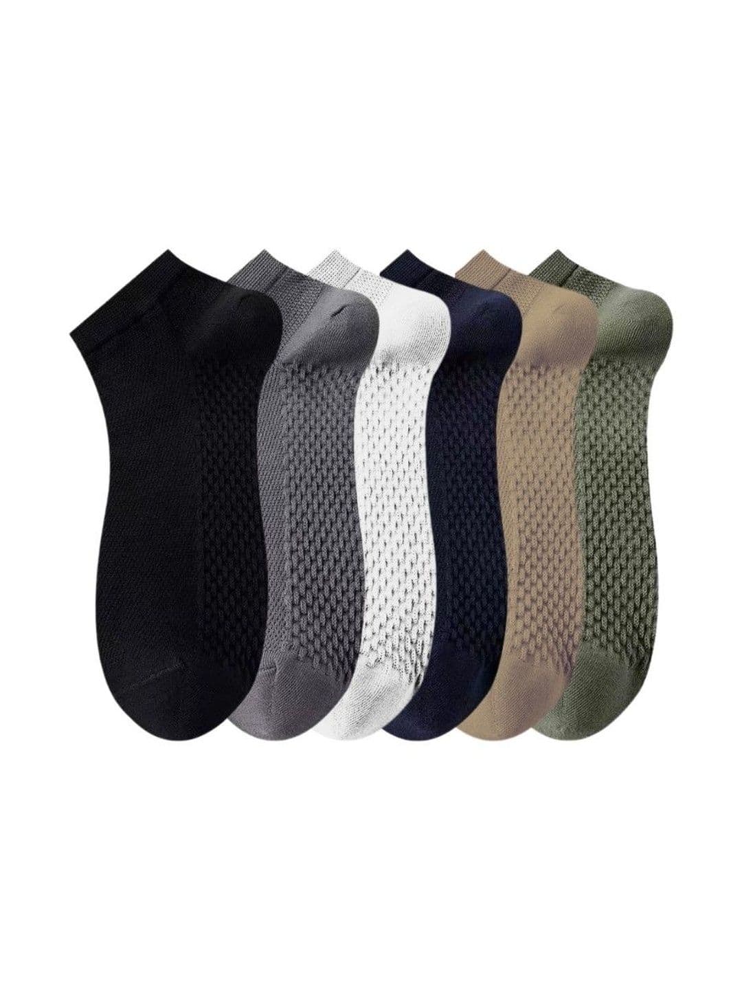 The Tie Hub Pack Of 6 Pure Cotton Ankle-Length Socks - view 1