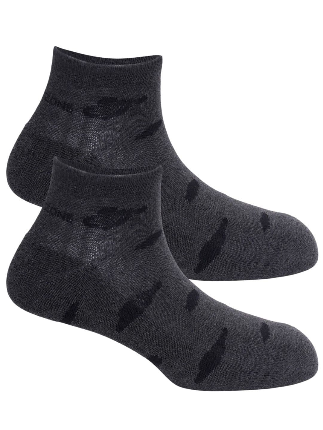 OXYZONE Men Mercerised Cotton Patterned Anti Slip Ankle-Length Socks - view 1