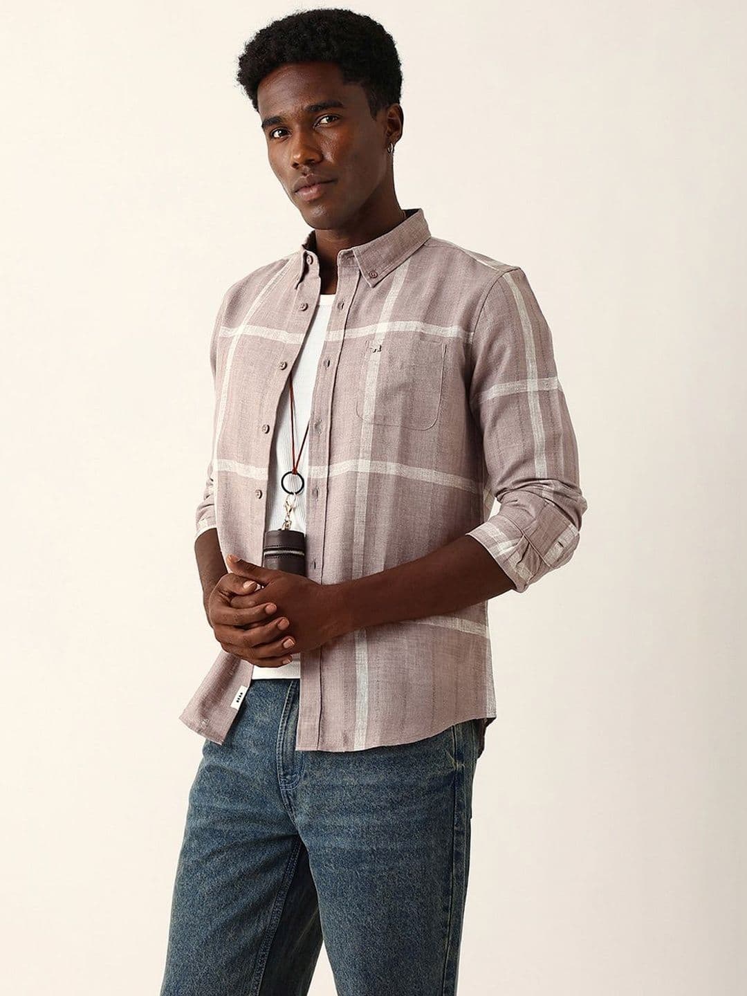 THE BEAR HOUSE Men Slim Fit Checked Casual Shirt - view 1