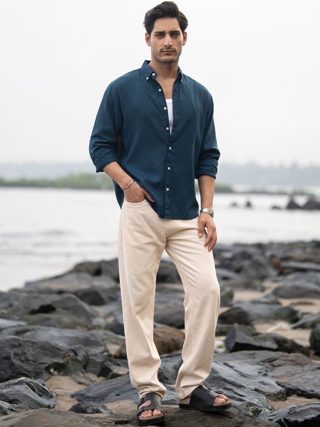 Powerlook Linen Blend Lyocell Long Sleeves Shirt - view 1