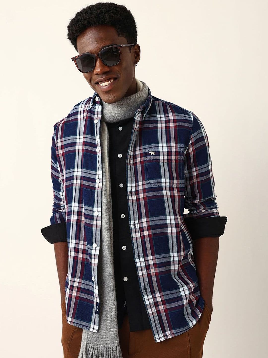 THE BEAR HOUSE Men Slim Fit Checked Casual Shirt - view 1