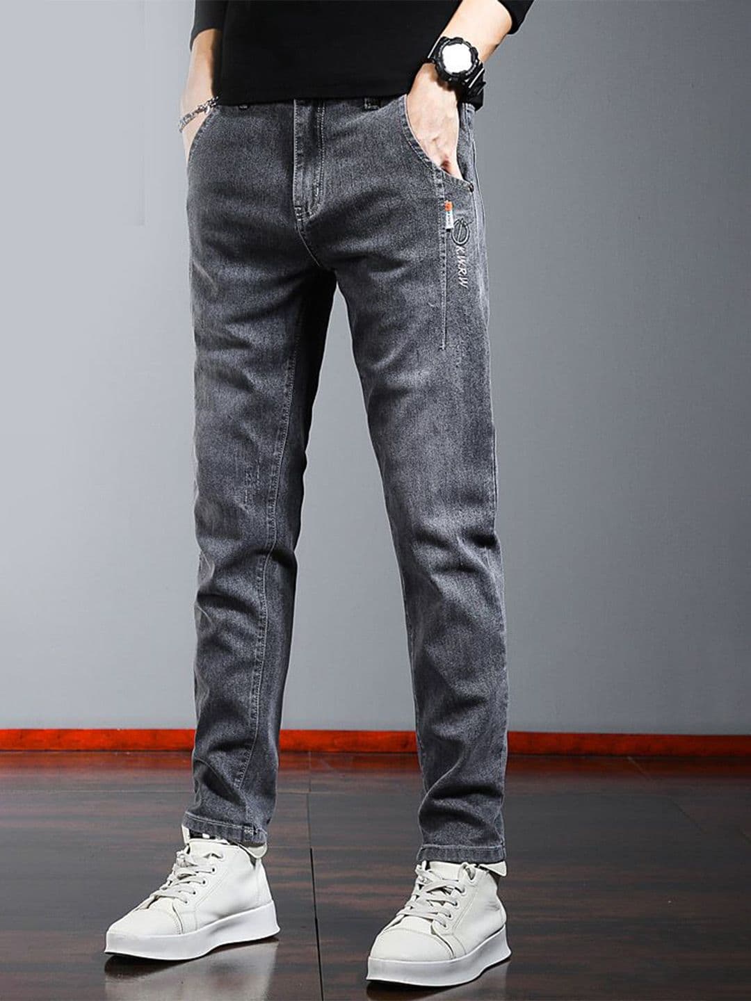 StyleCast x Revolte Men Slim Fit Mid-Rise Heavy Fade Stretchable Jeans - view 1