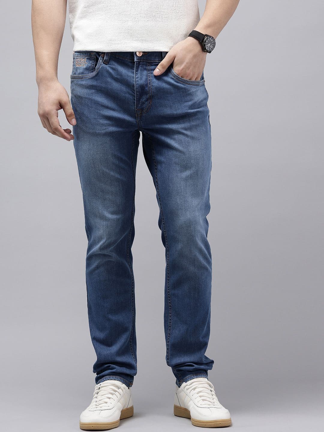U.S. Polo Assn. Denim Co. Men Brandon Slim Tapered Fit Light Fade Stretchable Jeans - view 1