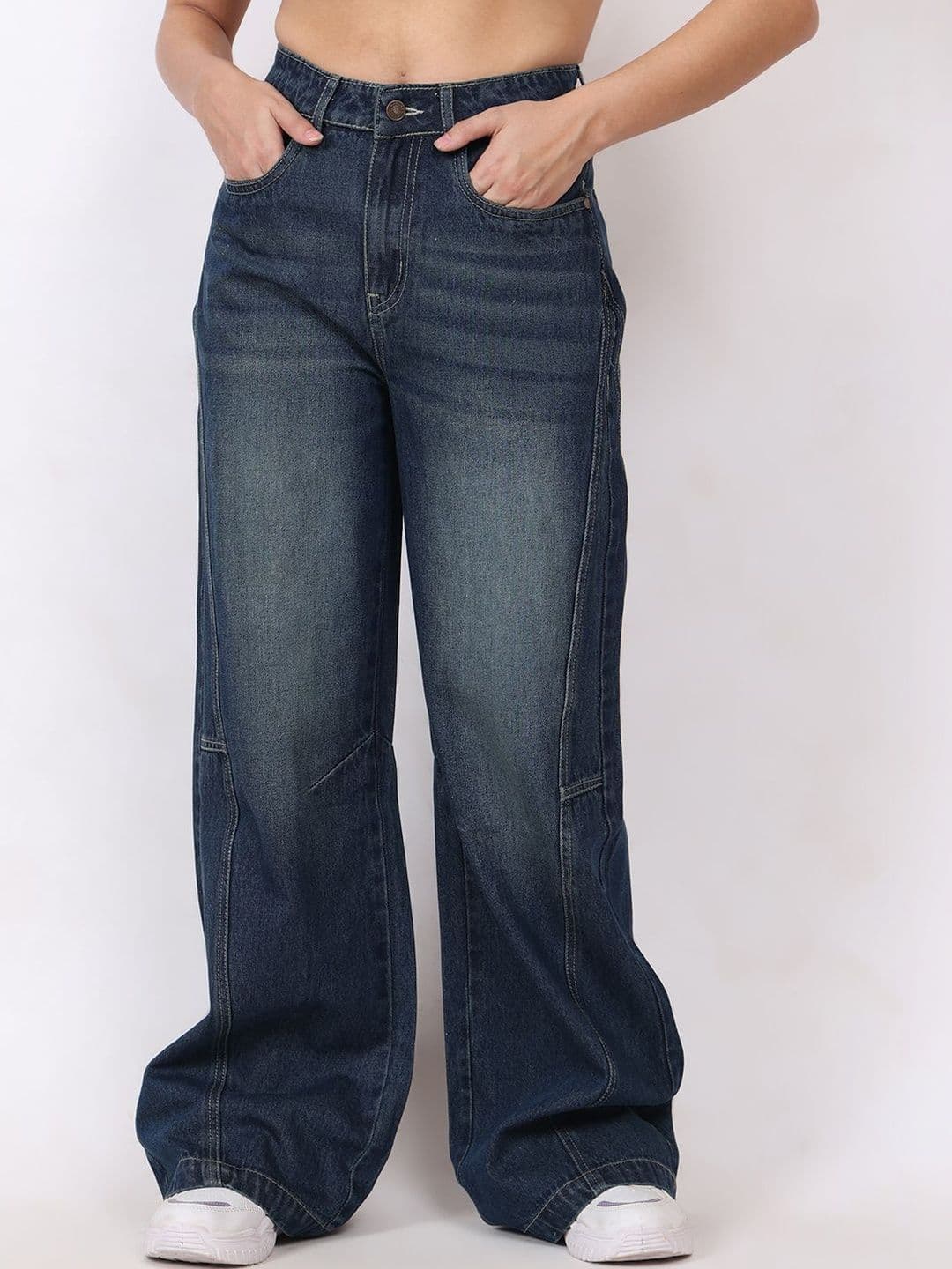 PUELLA Women Relaxed Fit High-Rise Light Fade Jeans - view 1