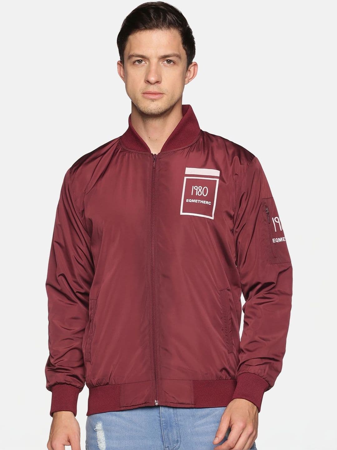 SHOWOFFFF Men Typography Lightweight Bomber Jacket - view 1