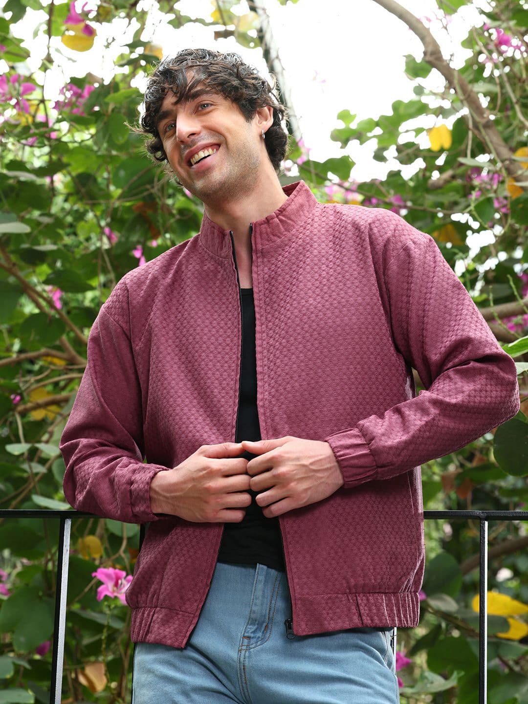 CAHOOT Geometric Self Design Jacket - view 1