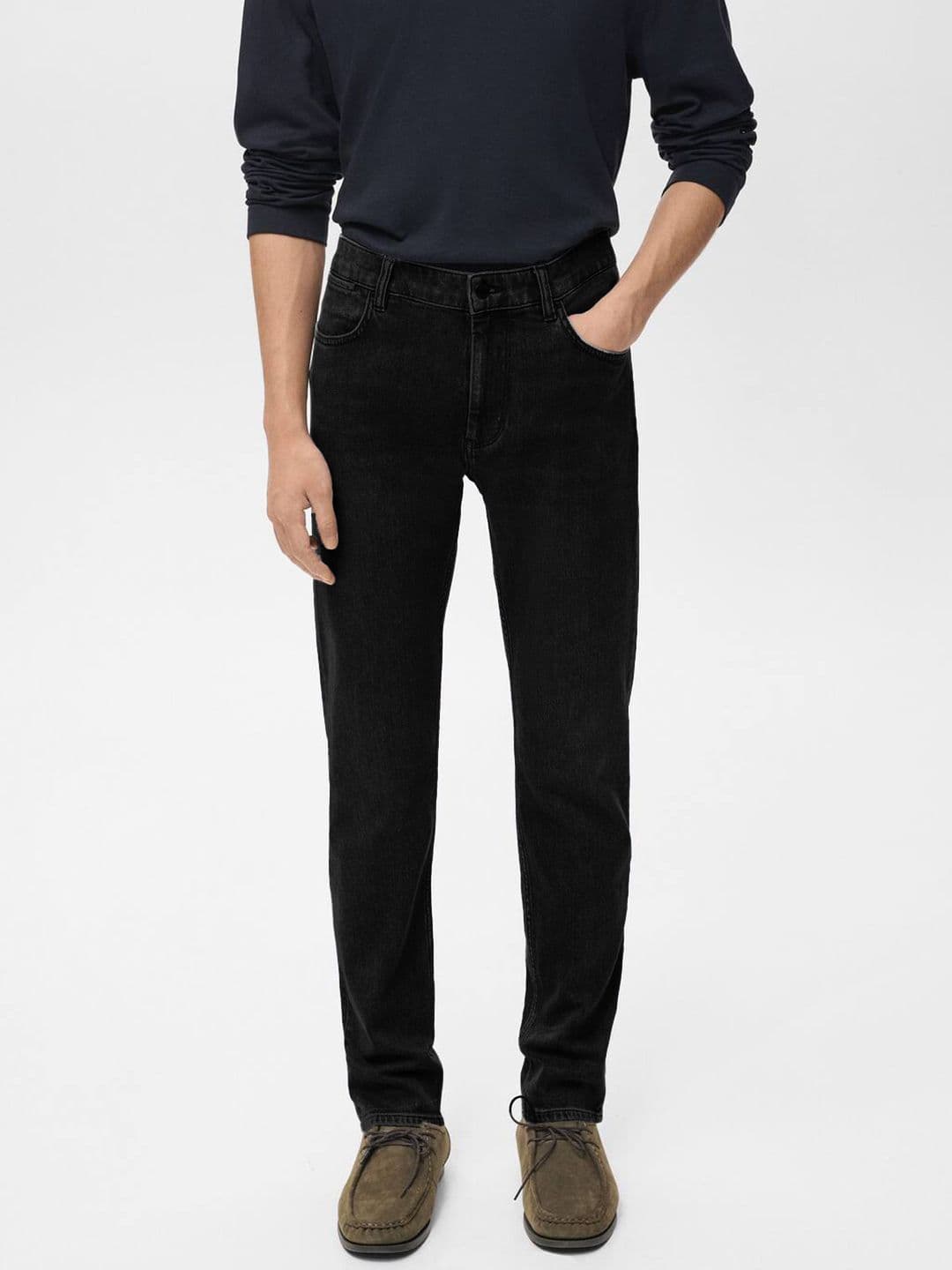 MANGO MAN Slim Fit Mid-Rise Stretchable Jeans - view 1