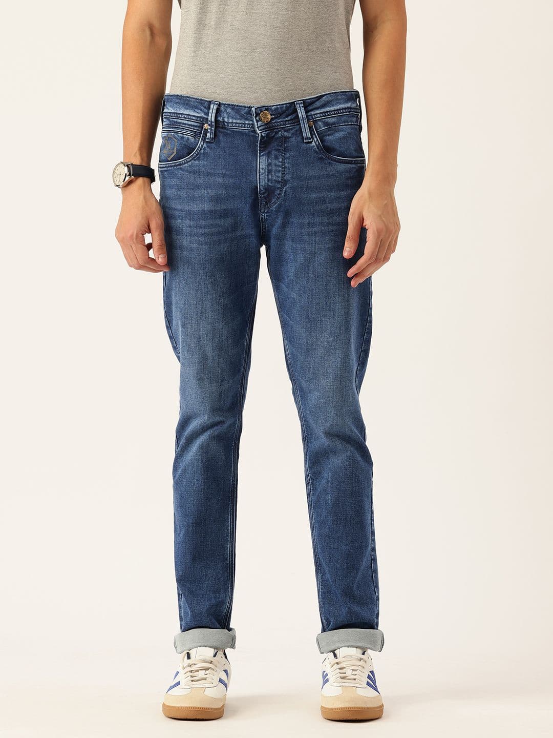 Integriti Men Skinny Fit Mid-Rise Light Fade Stretchable Jeans - view 1