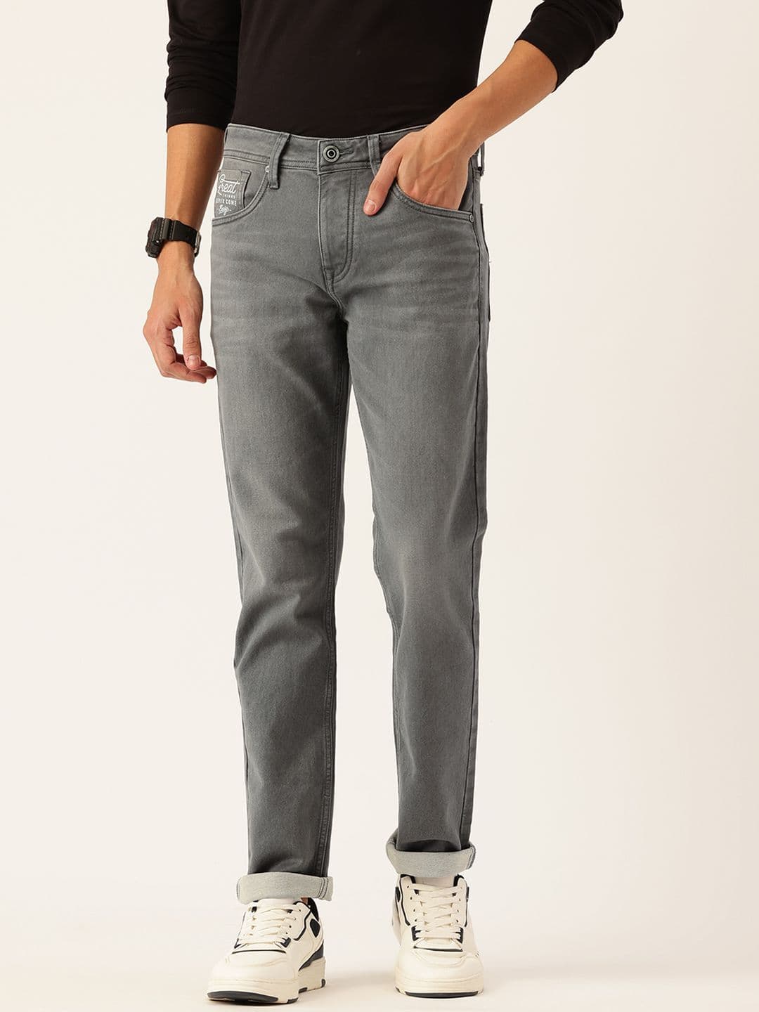 Integriti Men Slim Fit Mid-Rise Stretchable Jeans - view 1