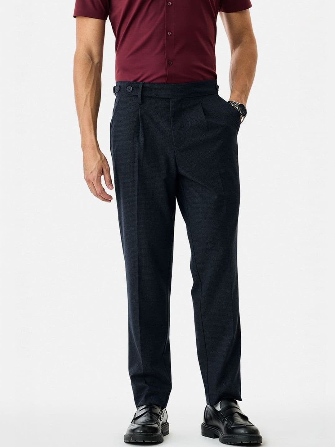 Snitch Men Wrinkle Free Pleated Trousers - view 1