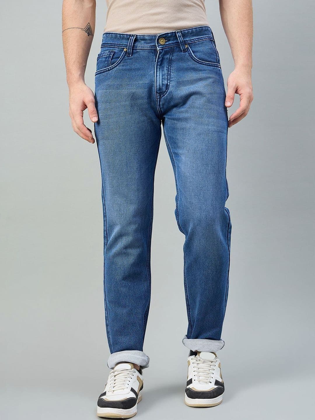 Duke Men Regular Fit Mid-Rise Light Fade Jeans - view 1