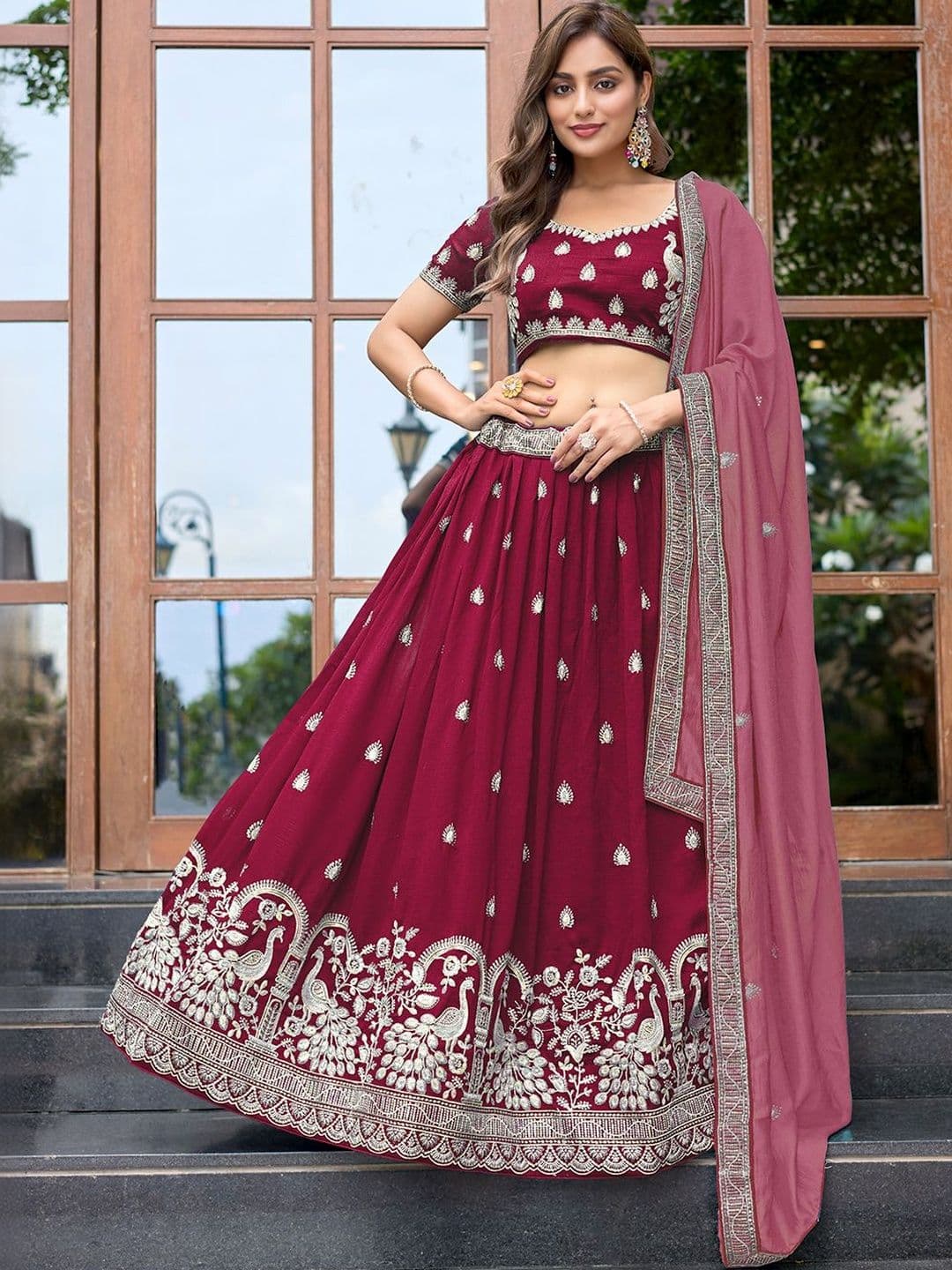 Fashorama Women Embroidered Semi-Stitched Lehenga & Blouse With Dupatta - view 1
