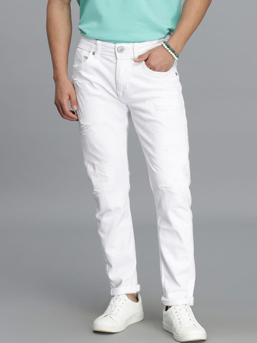 Rookies Men 1 Low-Rise Mildly Distressed Stretchable Jeans - view 1