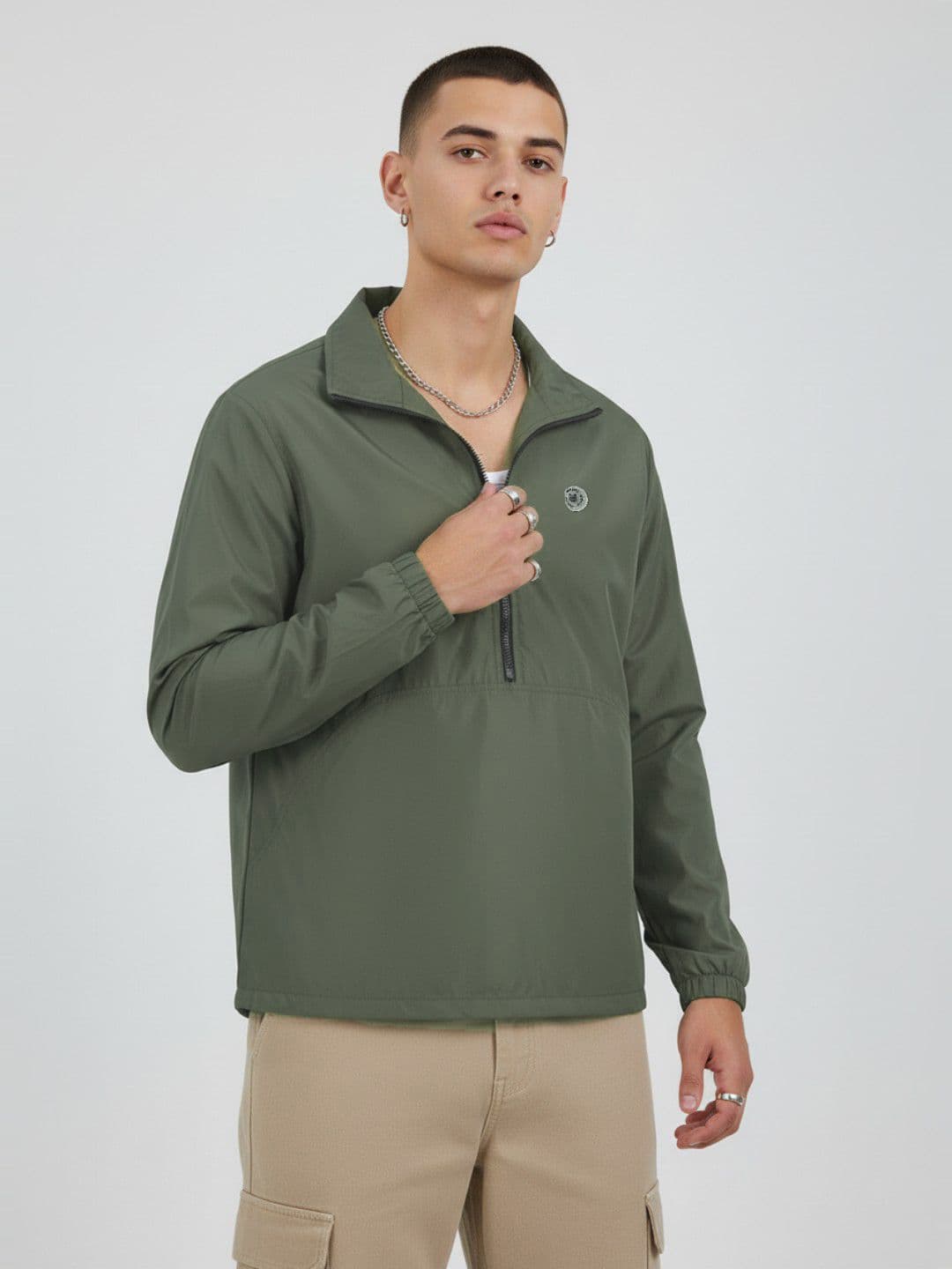 glitchez Mock Collar Regular Fit Tailored Jacket - view 1