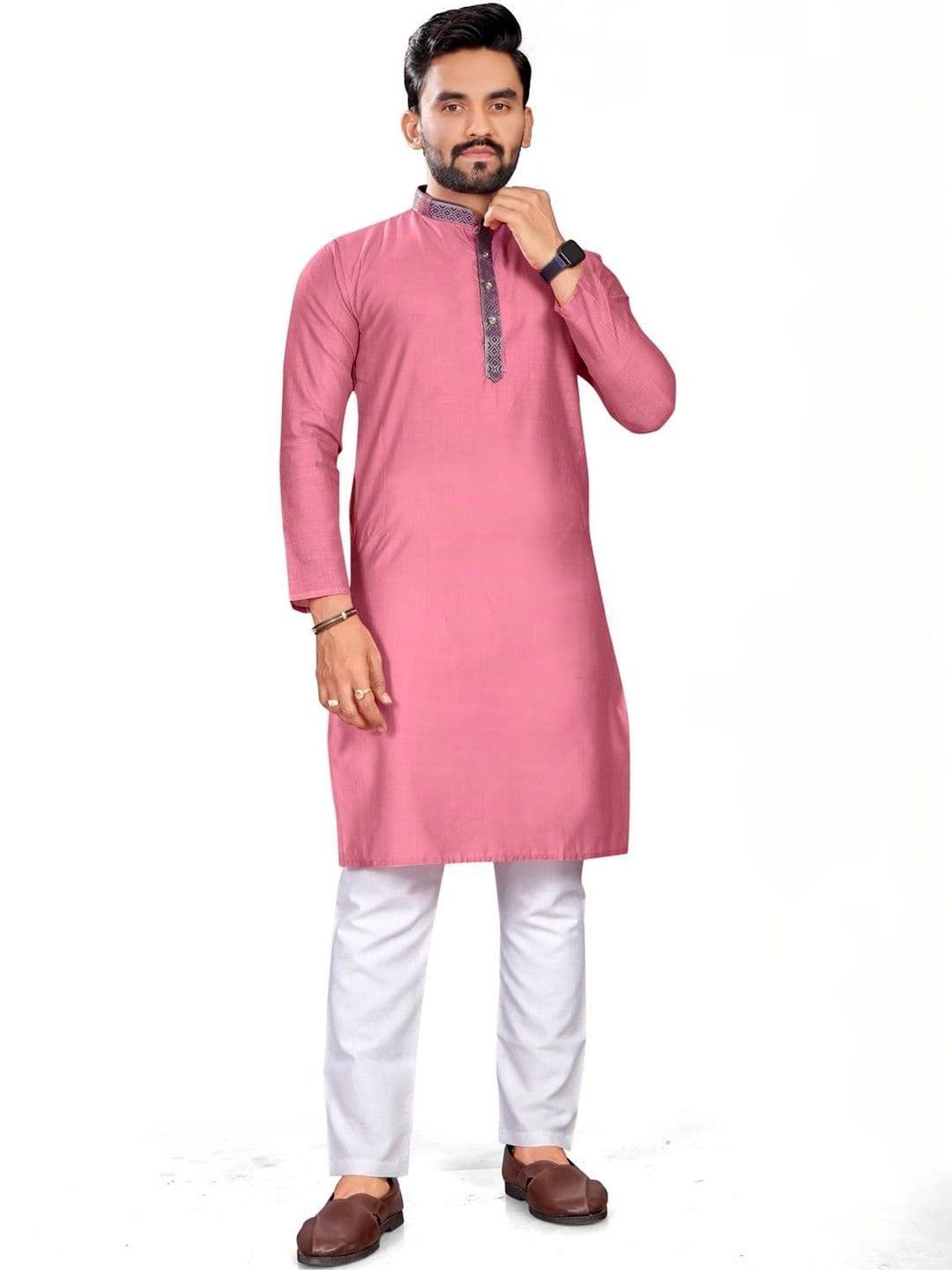 WELL TEX Men Jacquard Kurta - view 1