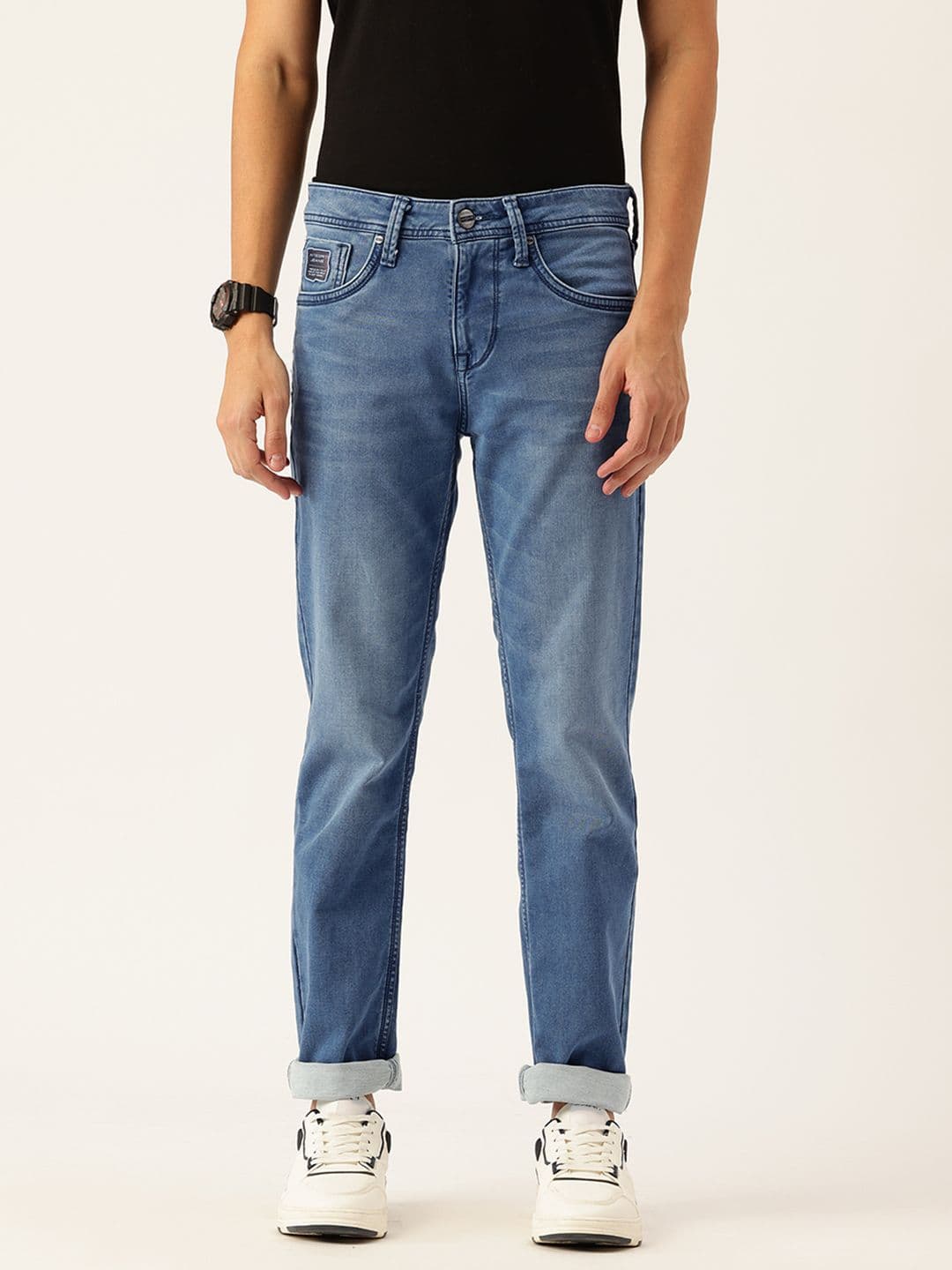 Integriti Men Slim Fit Mid-Rise Light Fade Stretchable Jeans - view 1