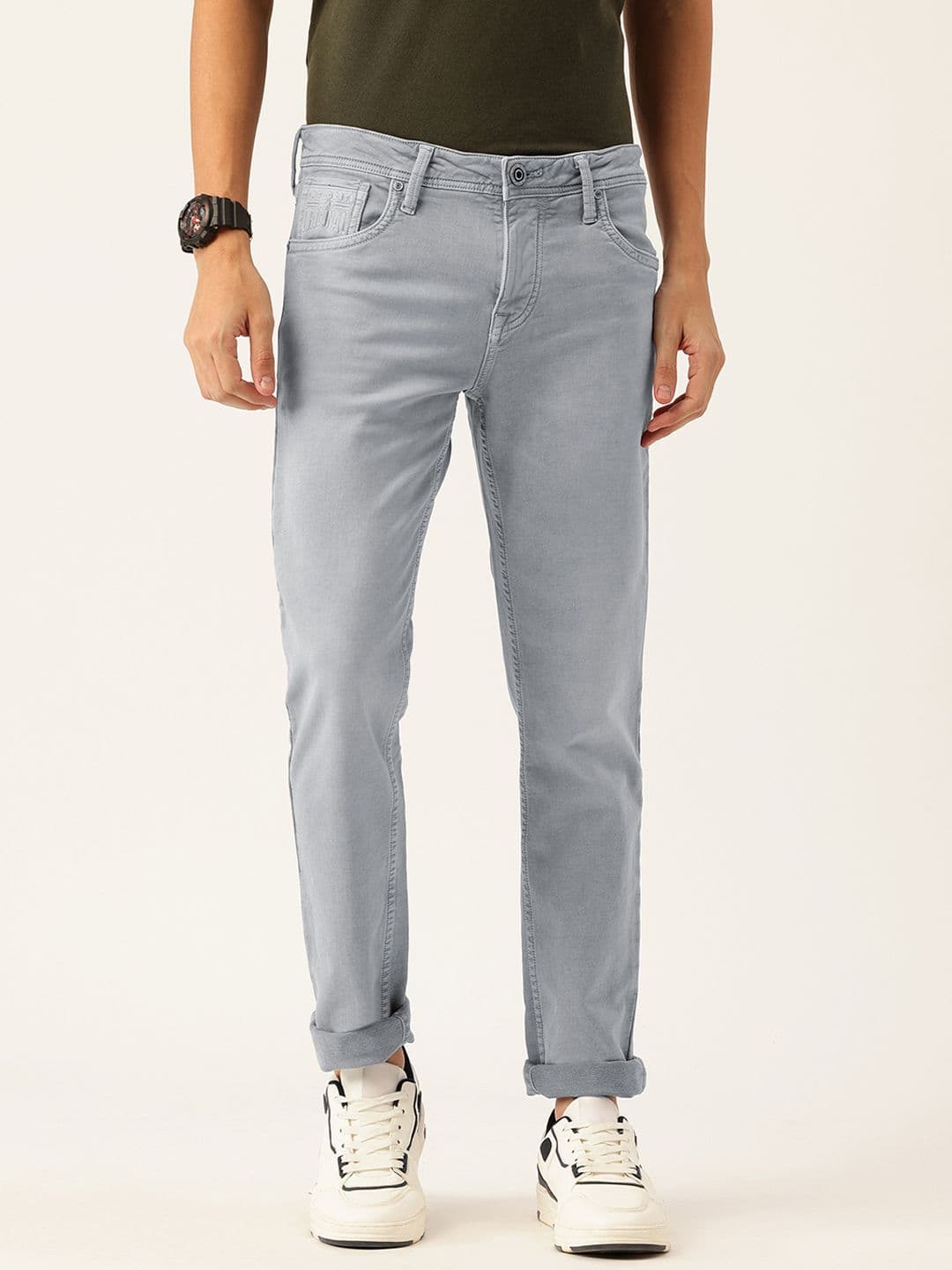 Integriti Men Smart Slim Fit Mid-Rise Stretchable Jeans - view 1
