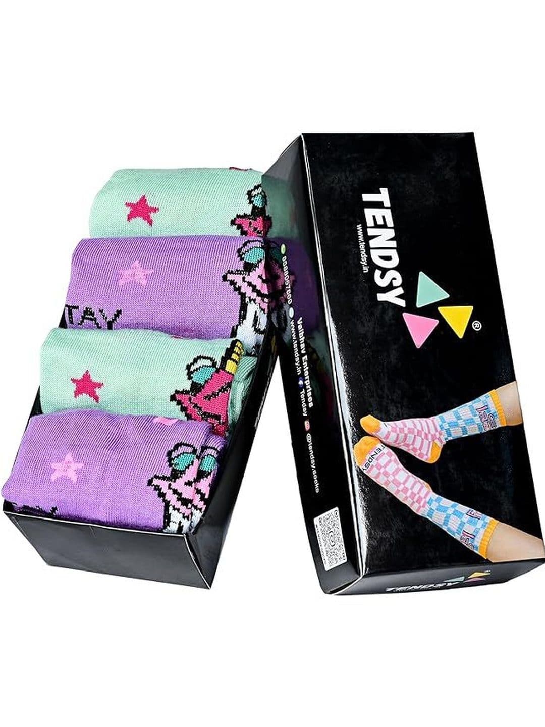 TENDSY Women 4-Pcs Calf-Length Socks - view 1