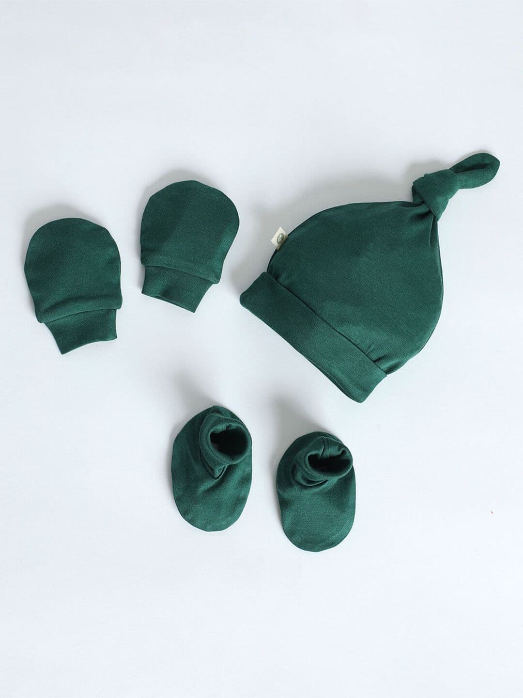 cocoon care Kids Bamboo Cotton Beanie Cap With Mittens & Booties Baby Apparel Gift Set - view 1