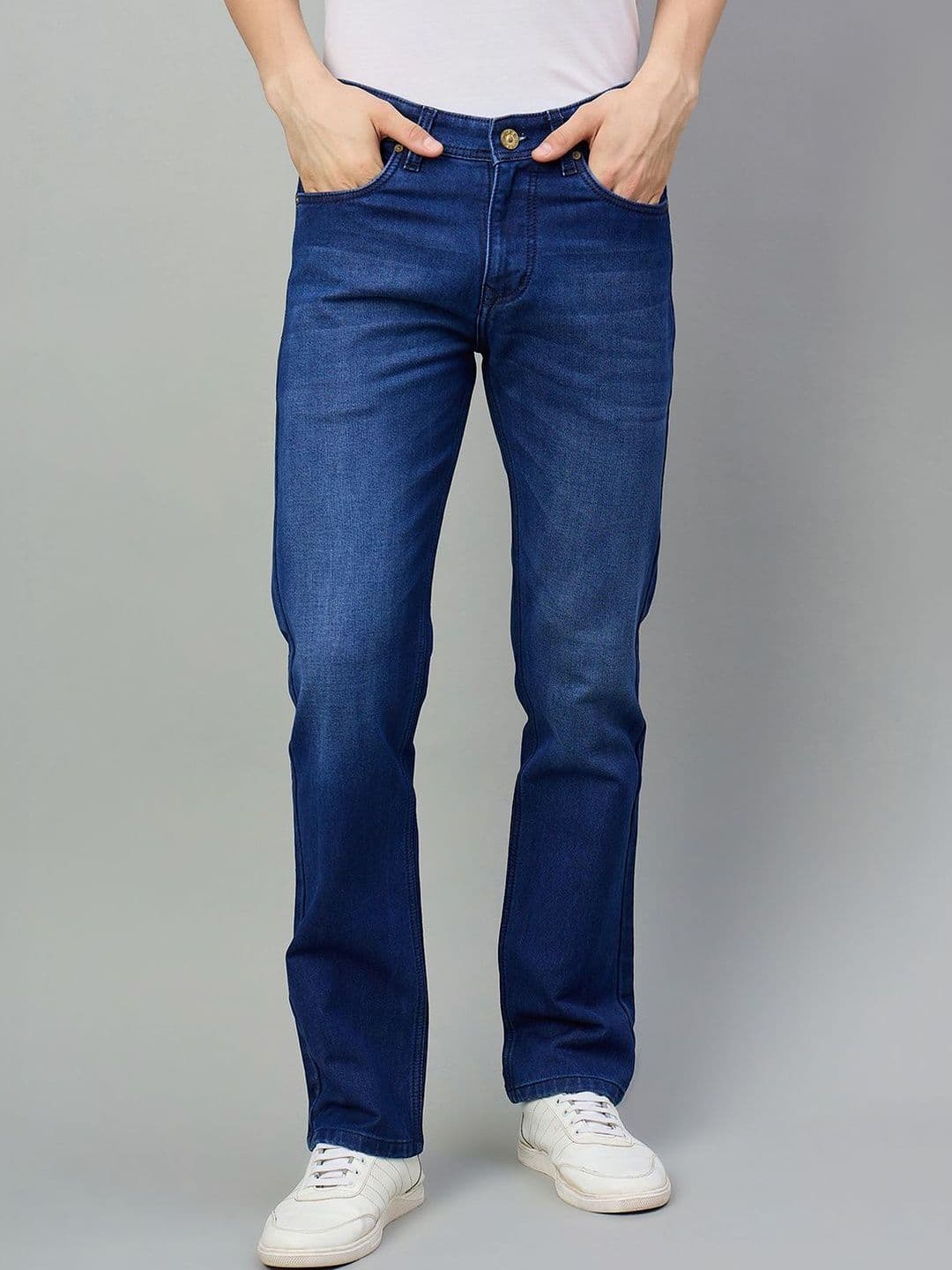 Duke Men Regular Fit Mid-Rise Light Fade Jeans - view 1