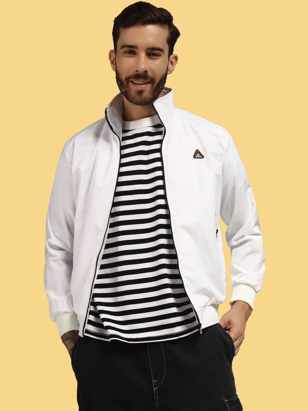 Metronaut Men Brand Logo Lightweight Bomber Jacket - view 1