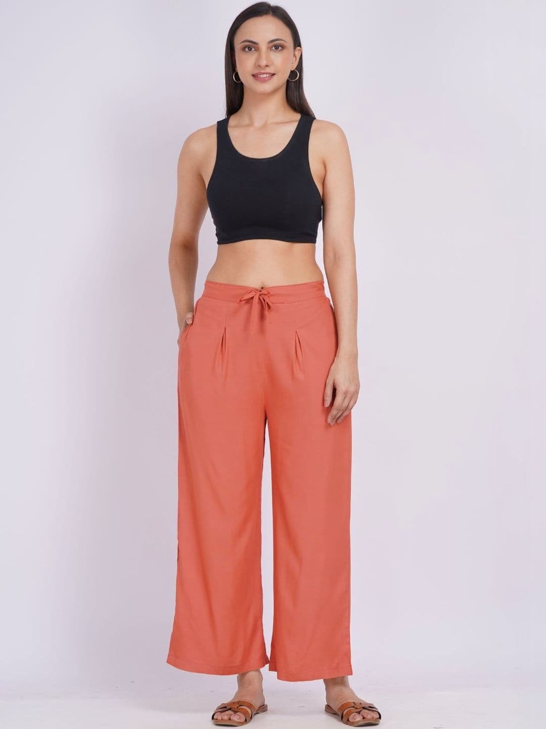 Minimul Cotton Wide Leg Palazzo Pant - view 1