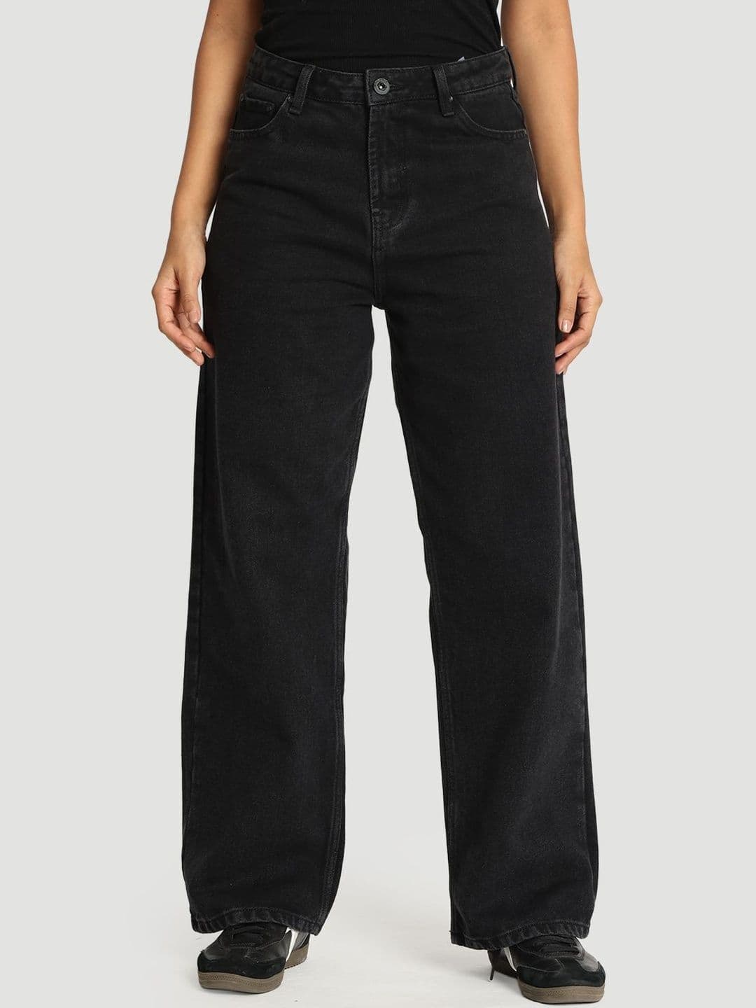 The Roadster Lifestyle Co Women Pure Cotton Light Fade Clean Look Relaxed Fit Jeans - view 1