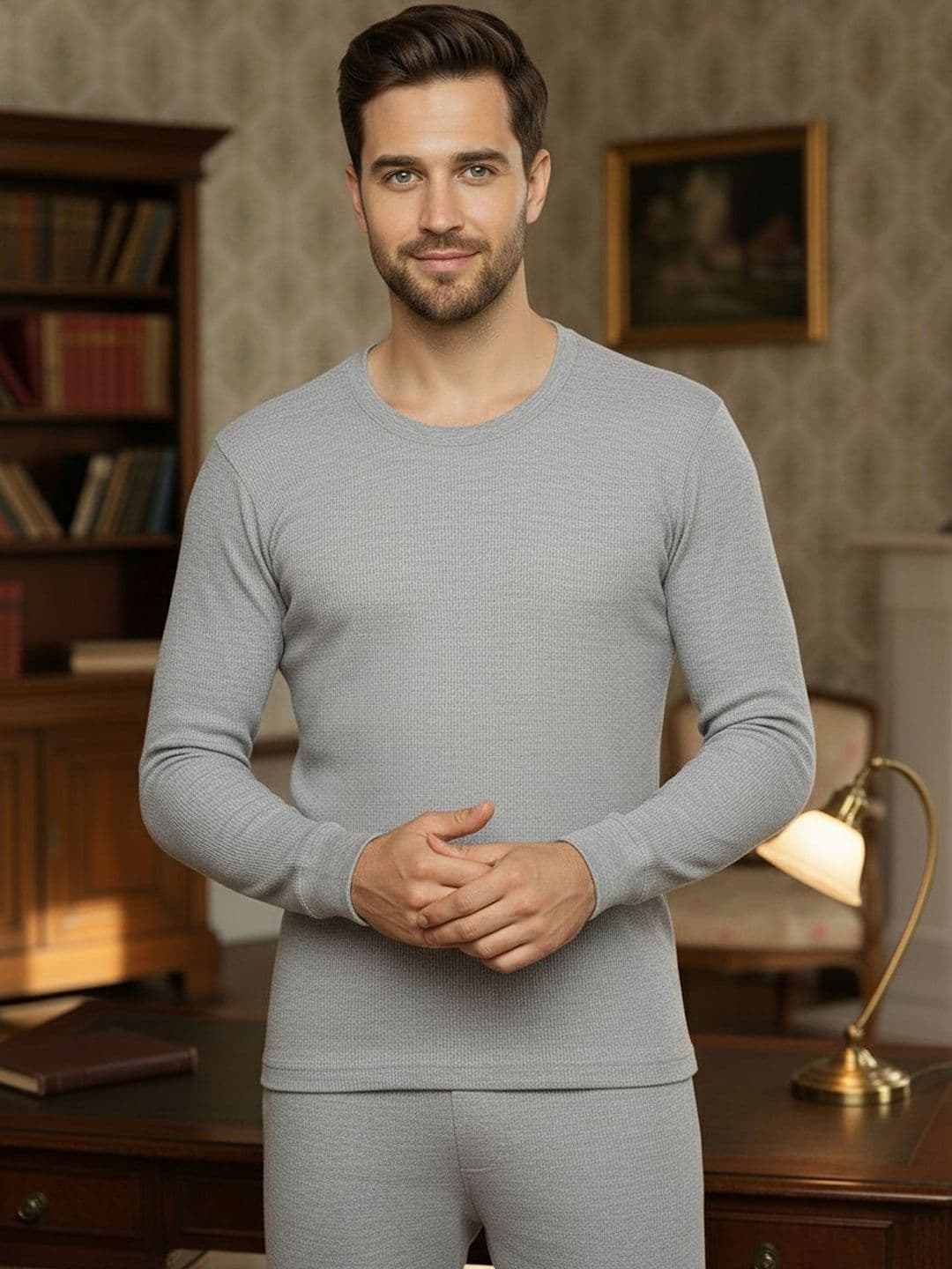 MACK JONNEY Cotton Round Neck Thermal Tops - view 1