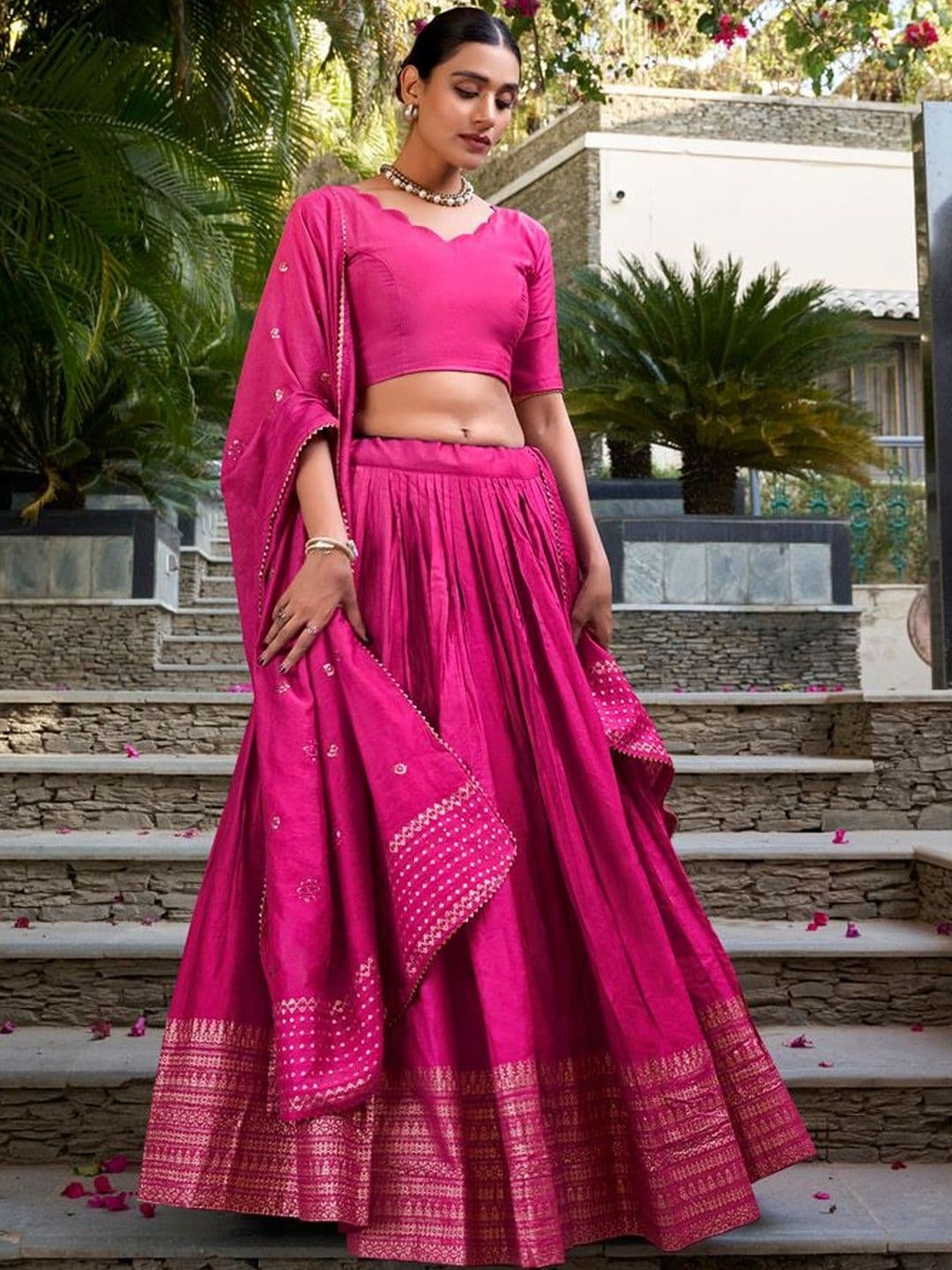 LOOKNBOOK ART Women Ready to Wear Lehenga & Blouse With Dupatta - view 1