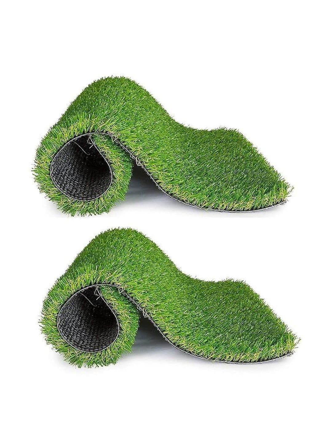 GENUINE GLOBAL DECOR 2Pcs Green & Black Textured Anti-Skid Doormats - view 1