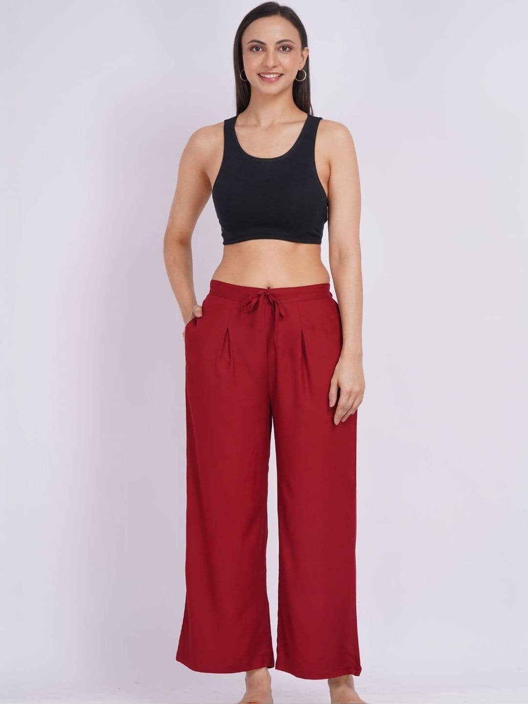 Minimul Cotton Wide Leg Palazzo Pant - view 1