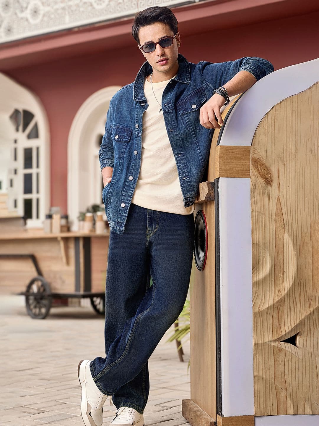 Urbano Fashion Men Loose Relaxed Fit Heavy Fade Jeans - view 1