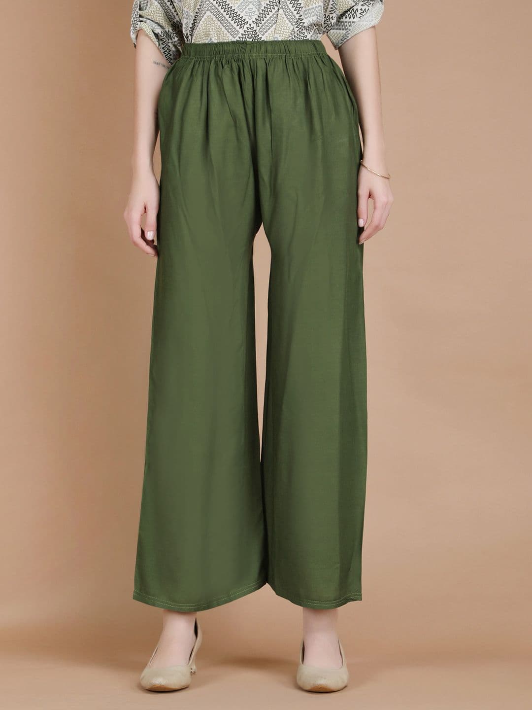 MICHAEL KOVLIN Women Plus Size Solid Wide Leg Palazzos - view 1